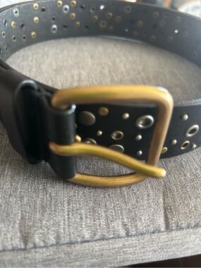 Leather Studded Belt-XL-Nice!